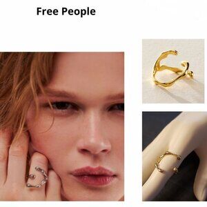 2 FOR 10$ NWOT Gold artistic adjustable ring